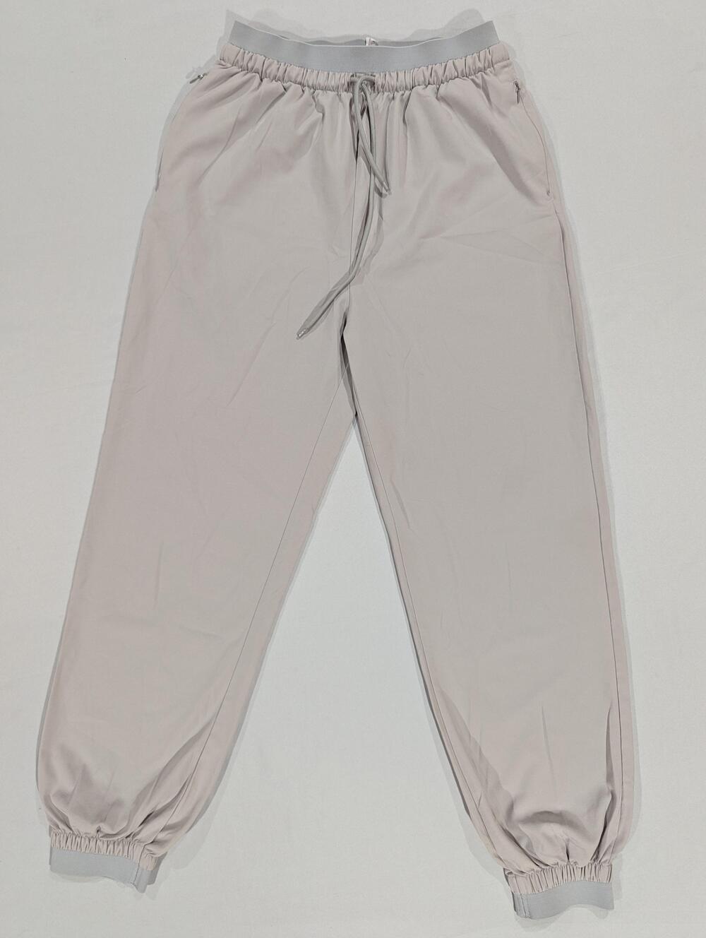 Lululemon Pants Womens M Beige Lightweight Joggers Elastic Waist Zip Pocket Gym